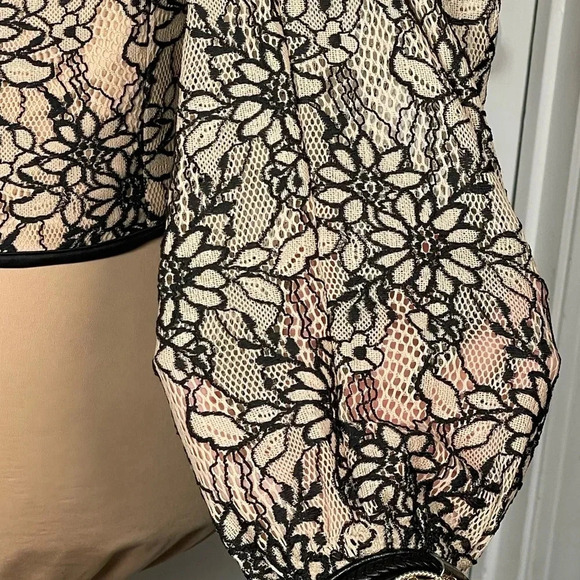 Willow Root‎ Cropped Lace Top Tan Size S New - Picture 9 of 11